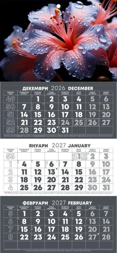 Работен календар РК1Е