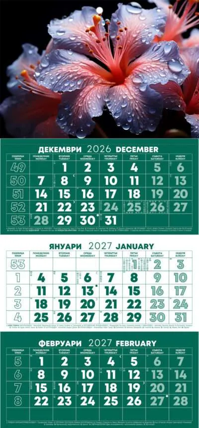 Работен календар РК1Е